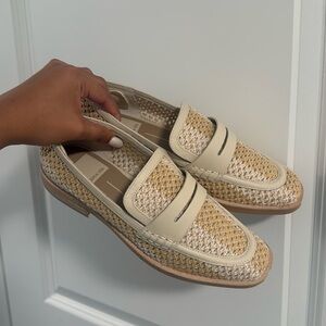 dolce vita halley raffia loafer flats